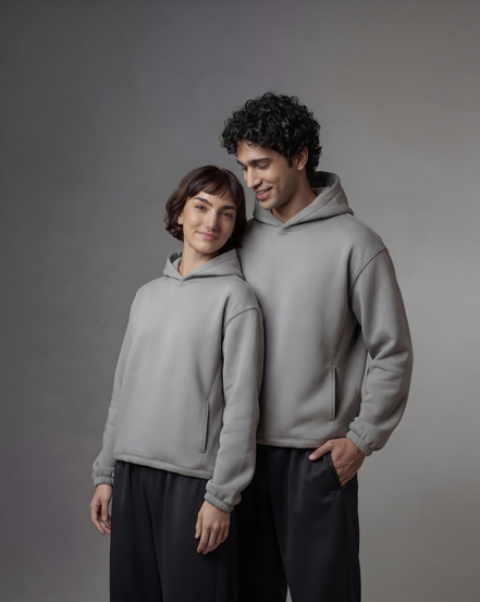 Unisex 420 GSM Winter Hoodie – Slate Steel Gray