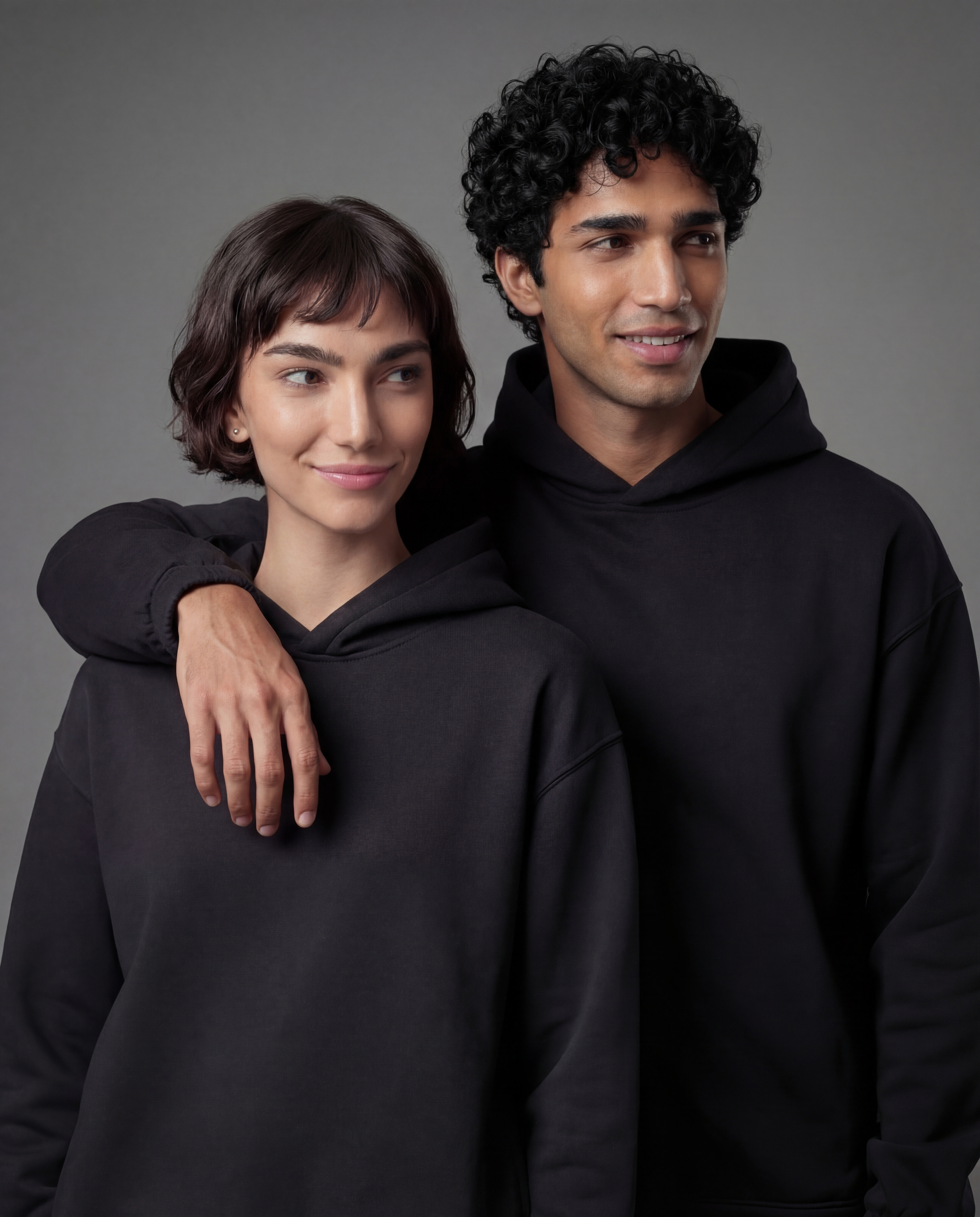 Unisex 420 GSM Winter Hoodie – Noir Core Black