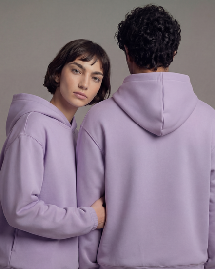 Unisex 420 GSM Winter Hoodie – Calm Lavender Slate