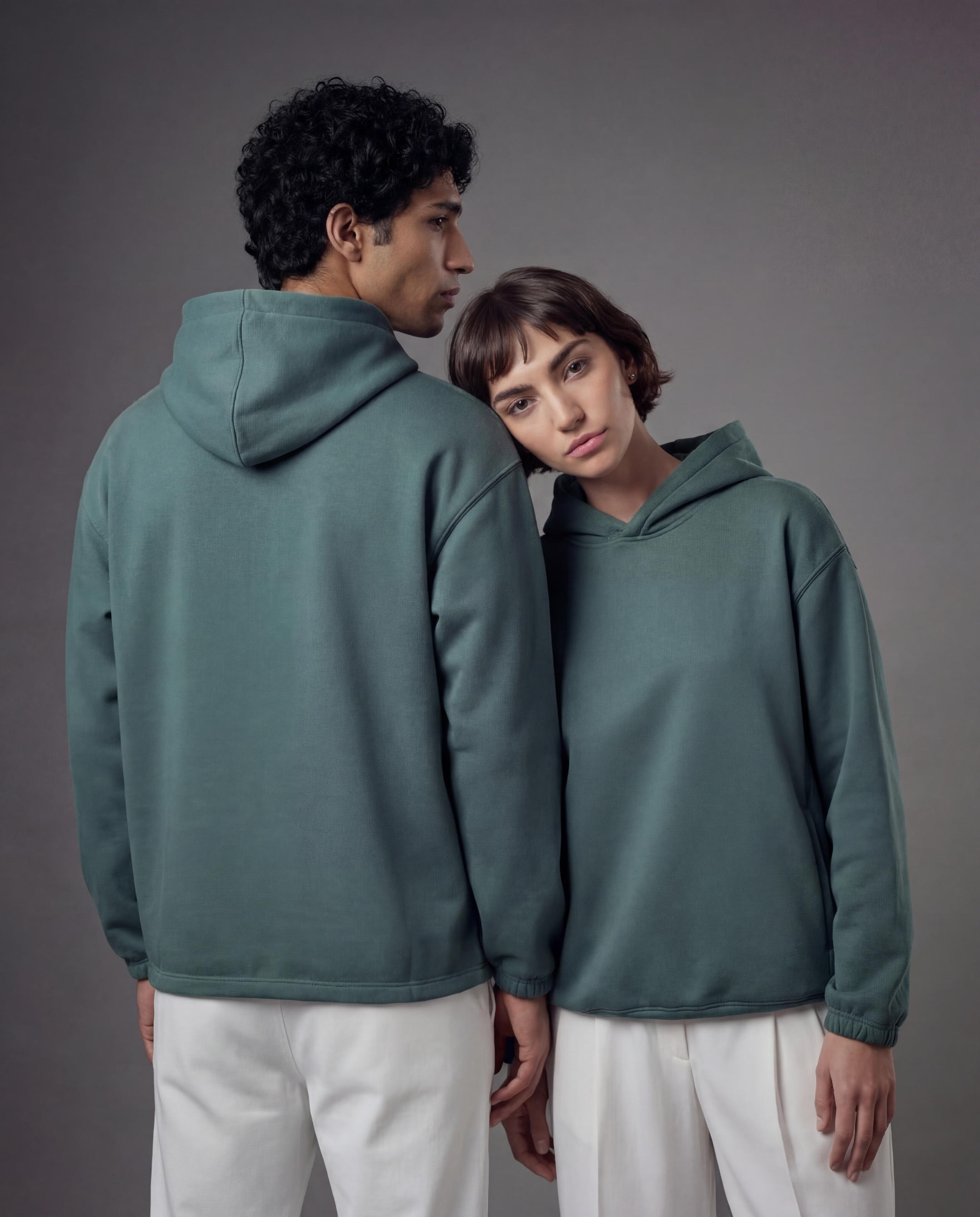 Unisex 420 GSM Winter Hoodie – Dusk Forest