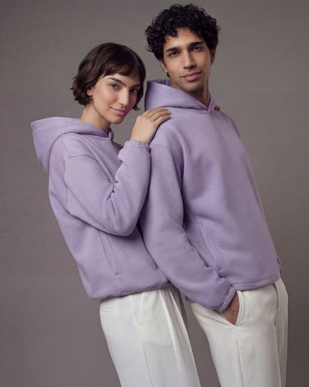 Unisex 420 GSM Winter Hoodie – Calm Lavender Slate
