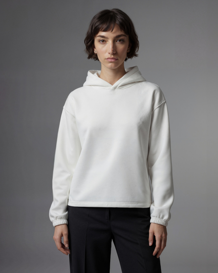 Unisex 420 GSM Winter Hoodie – Whisper Off White