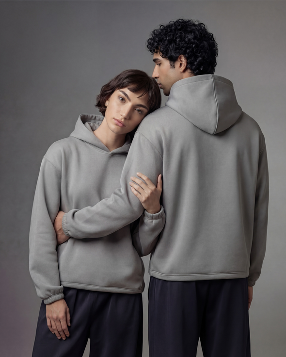 Unisex 420 GSM Winter Hoodie – Slate Steel Gray