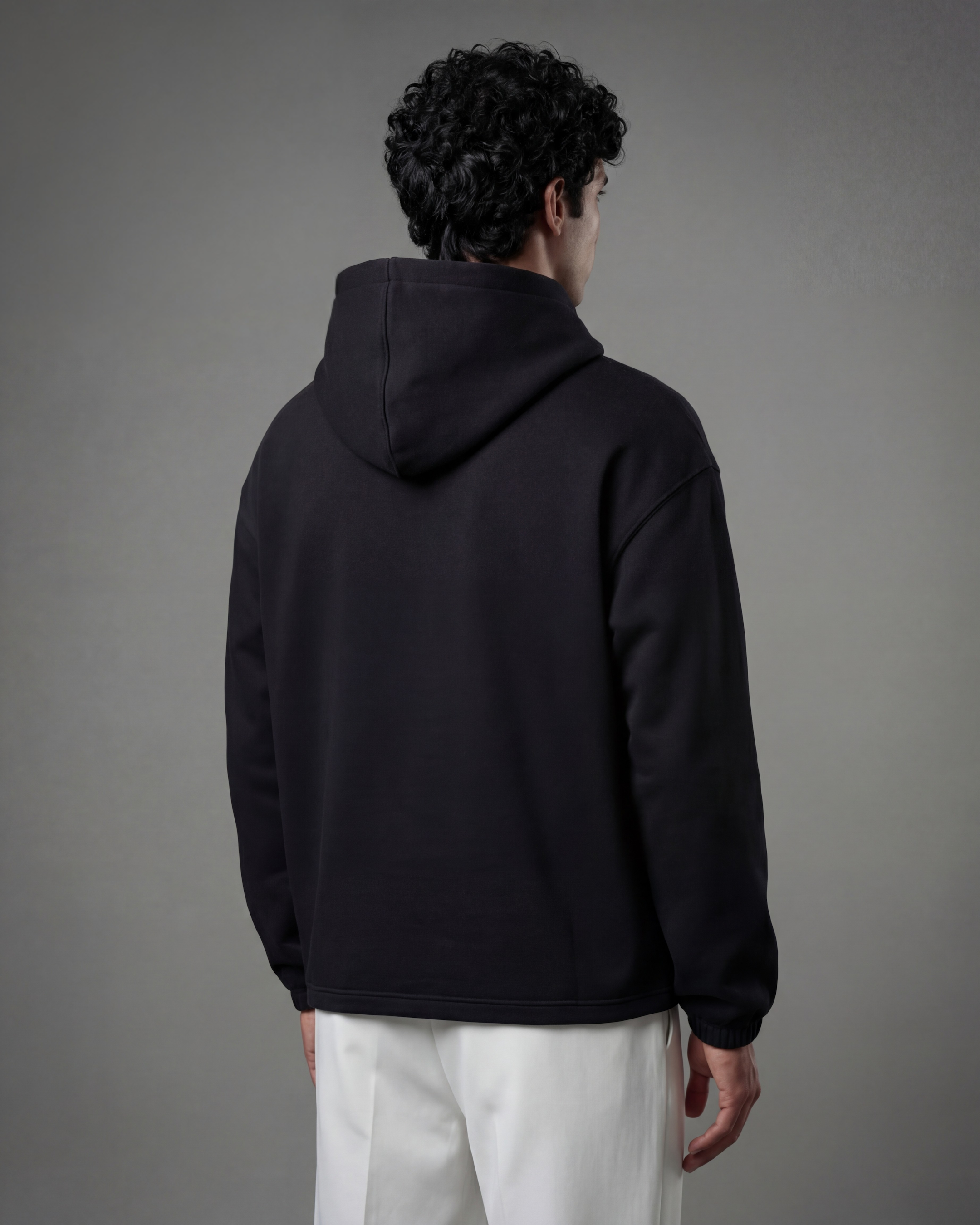 Unisex 420 GSM Winter Hoodie – Noir Core Black