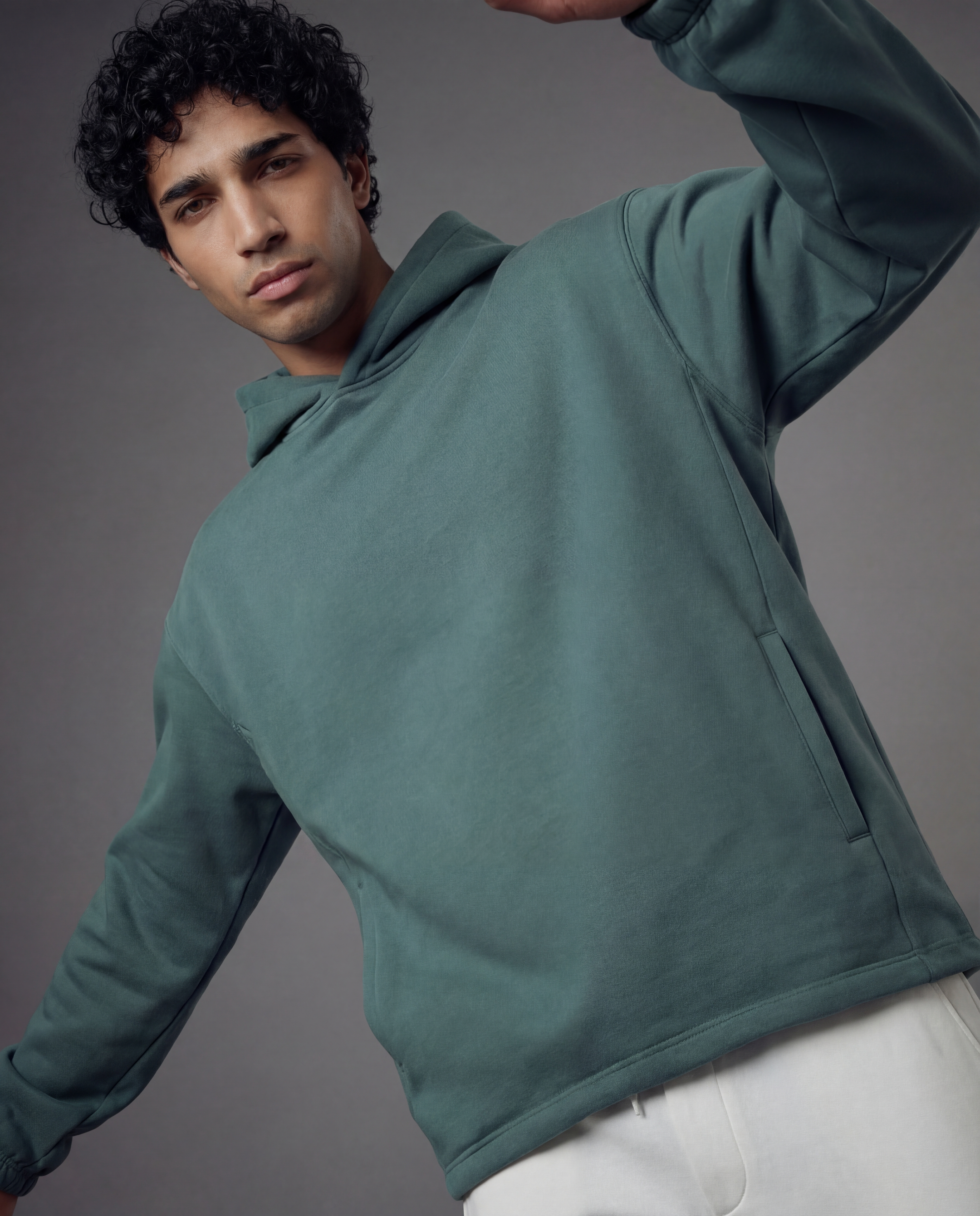 Unisex 420 GSM Winter Hoodie – Dusk Forest