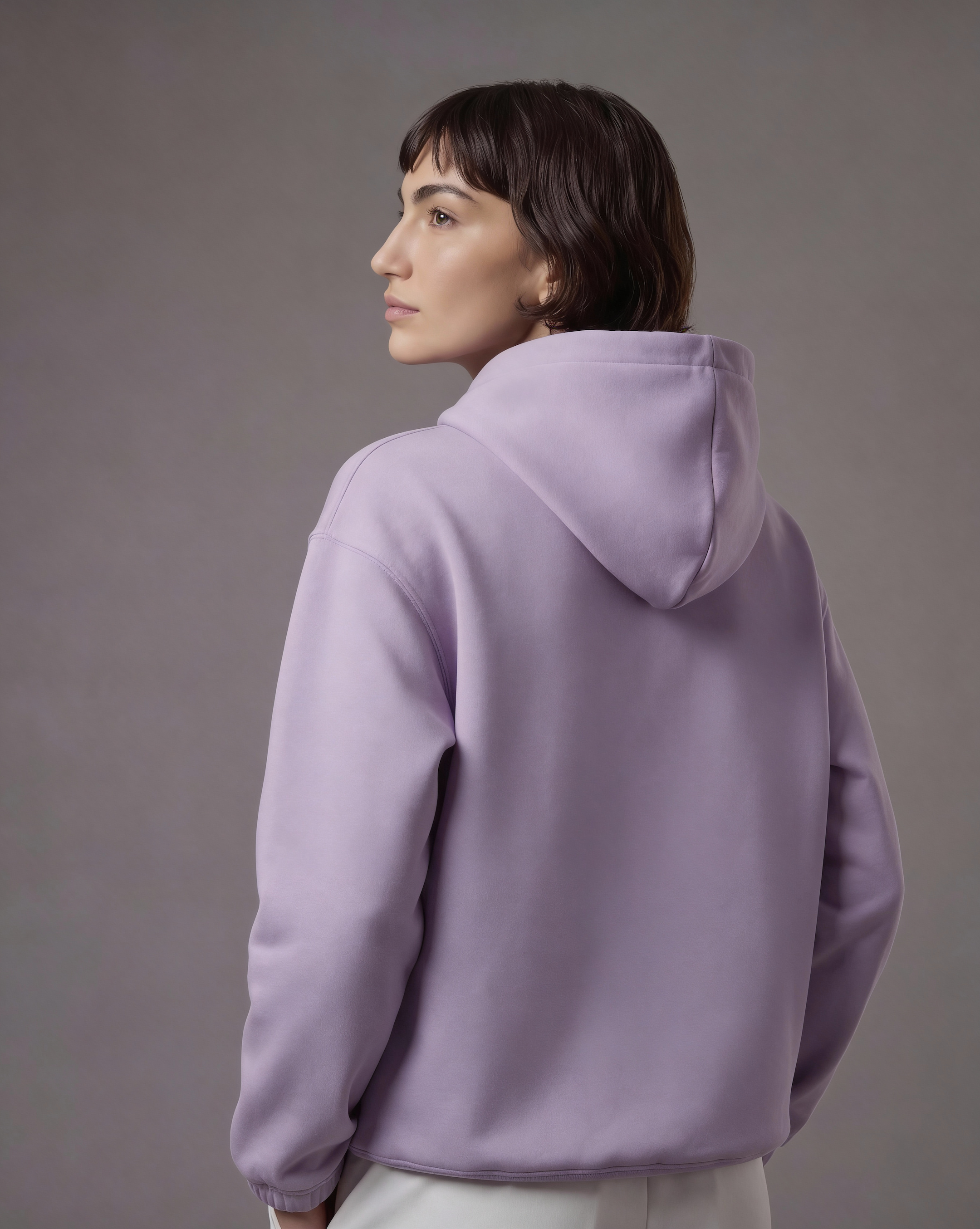 Unisex 420 GSM Winter Hoodie – Calm Lavender Slate