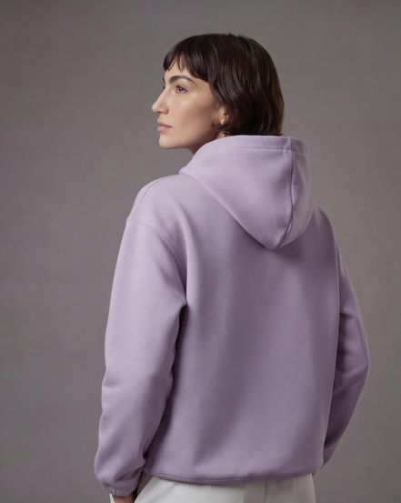 Unisex 420 GSM Winter Hoodie – Calm Lavender Slate