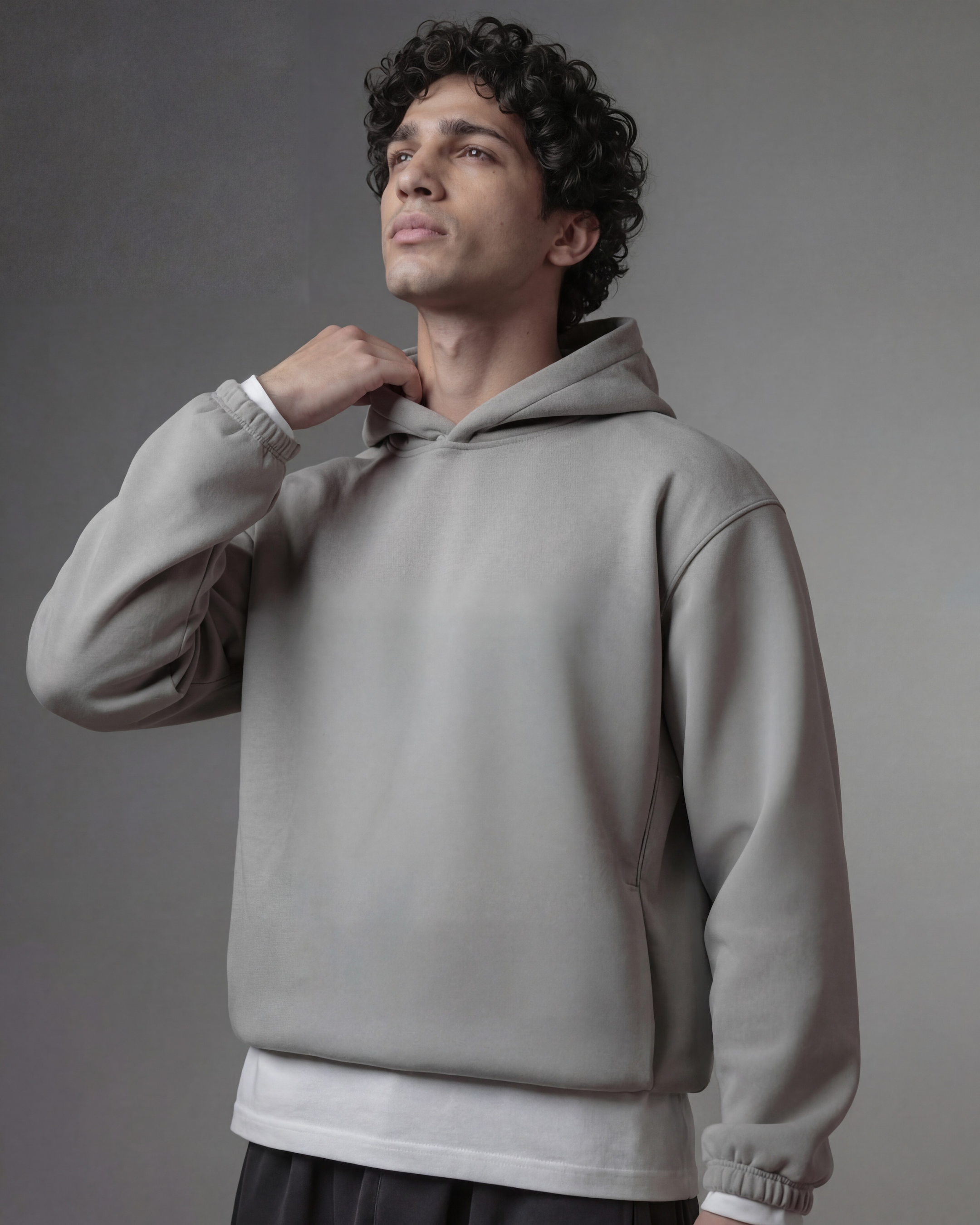 Unisex 420 GSM Winter Hoodie – Slate Steel Gray