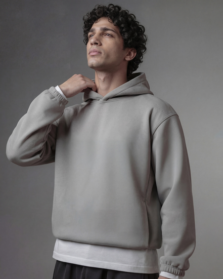 Unisex 420 GSM Winter Hoodie – Slate Steel Gray