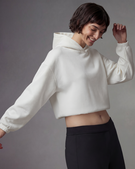 Unisex 420 GSM Winter Hoodie – Whisper Off White