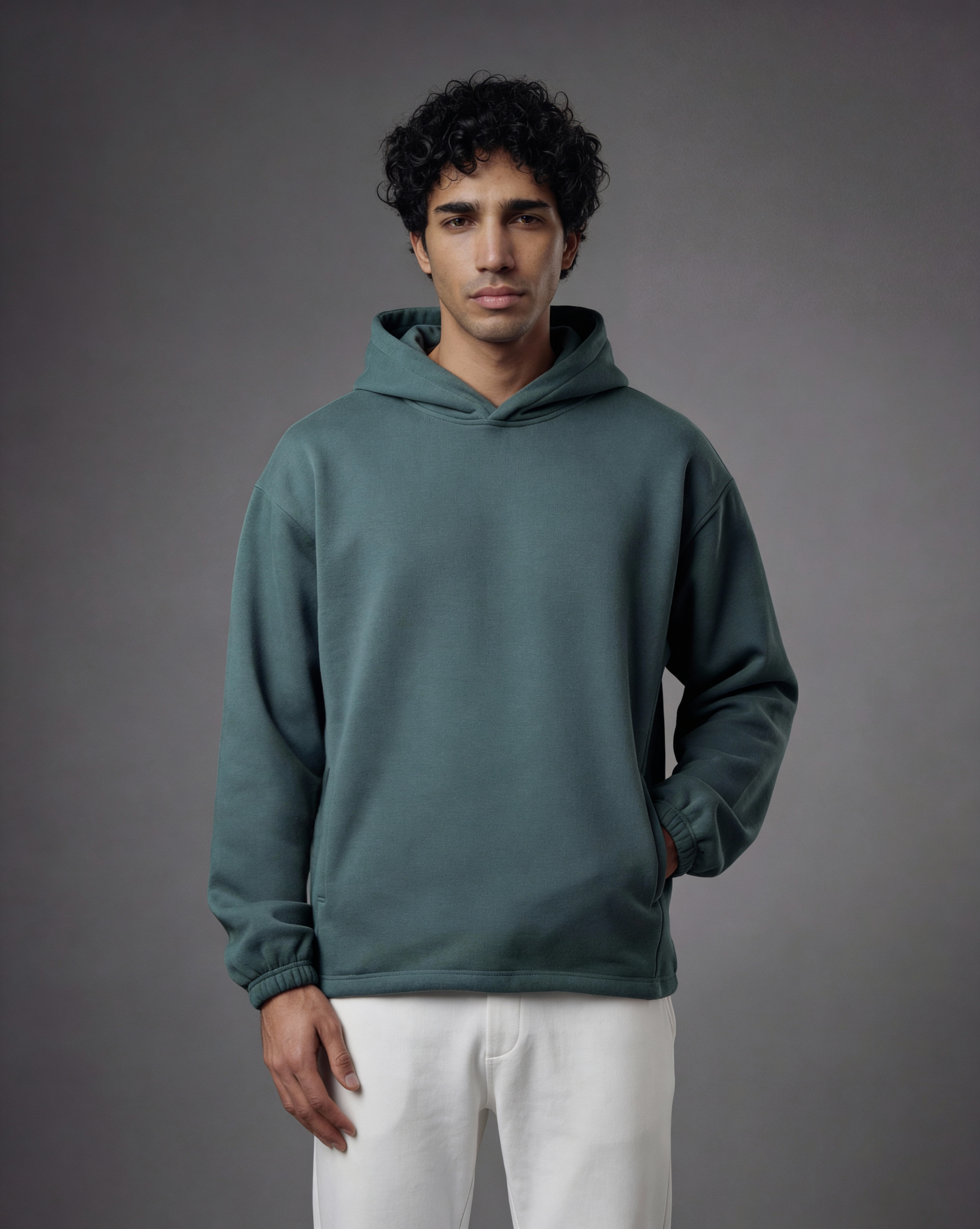 Unisex 420 GSM Winter Hoodie – Dusk Forest