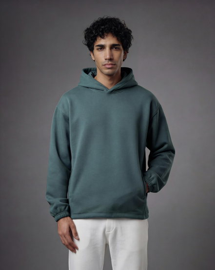 Unisex 420 GSM Winter Hoodie – Dusk Forest