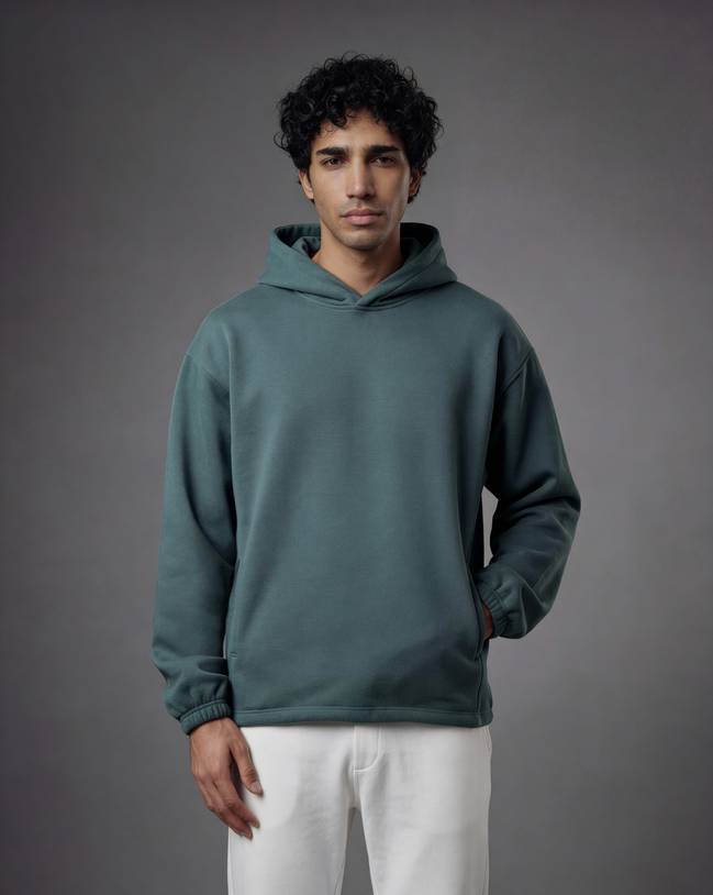 Unisex 420 GSM Winter Hoodie – Dusk Forest