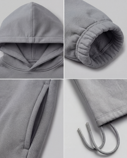 Unisex 420 GSM Winter Hoodie – Slate Steel Gray