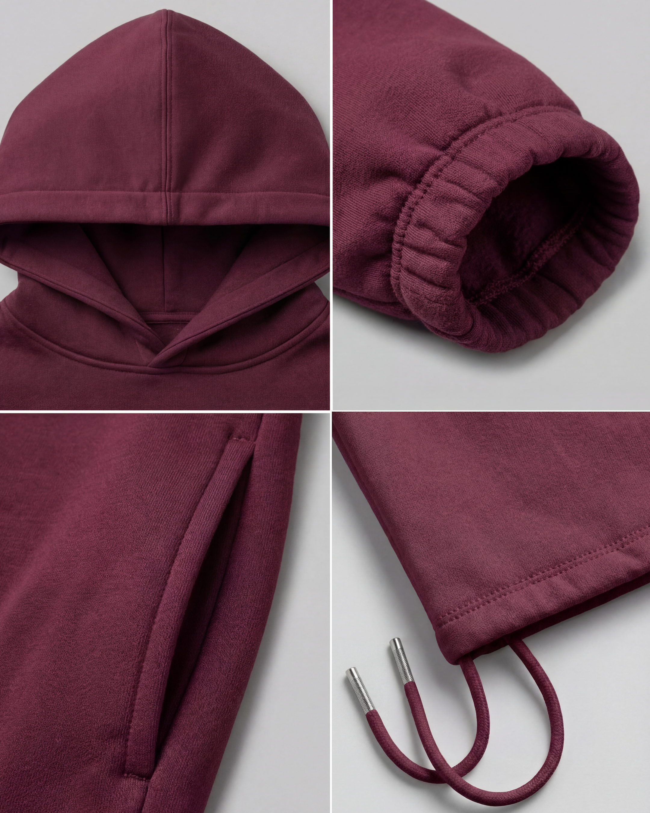 Unisex 420 GSM Winter Hoodie – Blush Smoked Plum