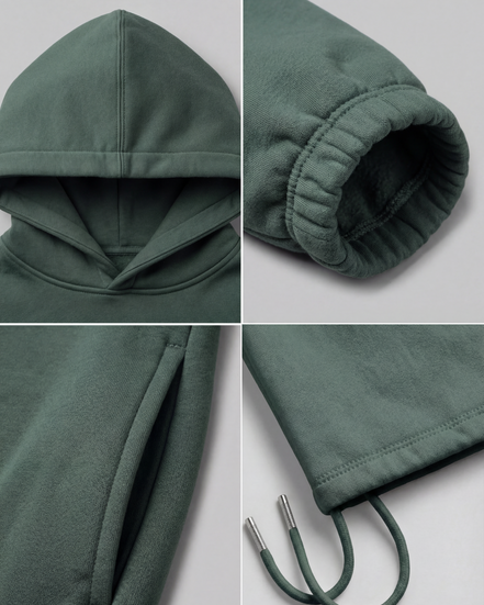 Unisex 420 GSM Winter Hoodie – Dusk Forest