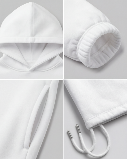 Unisex 420 GSM Winter Hoodie – Whisper Off White